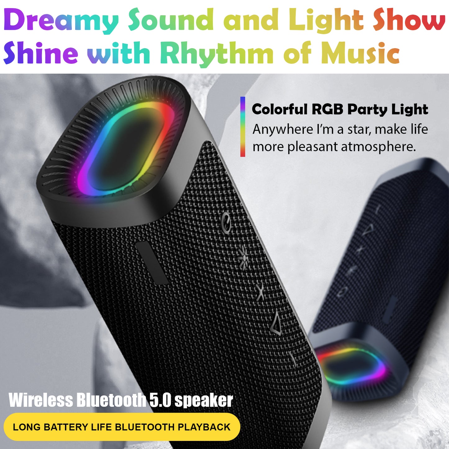 Portable Bluetooth Speakers Waterproof IPX6